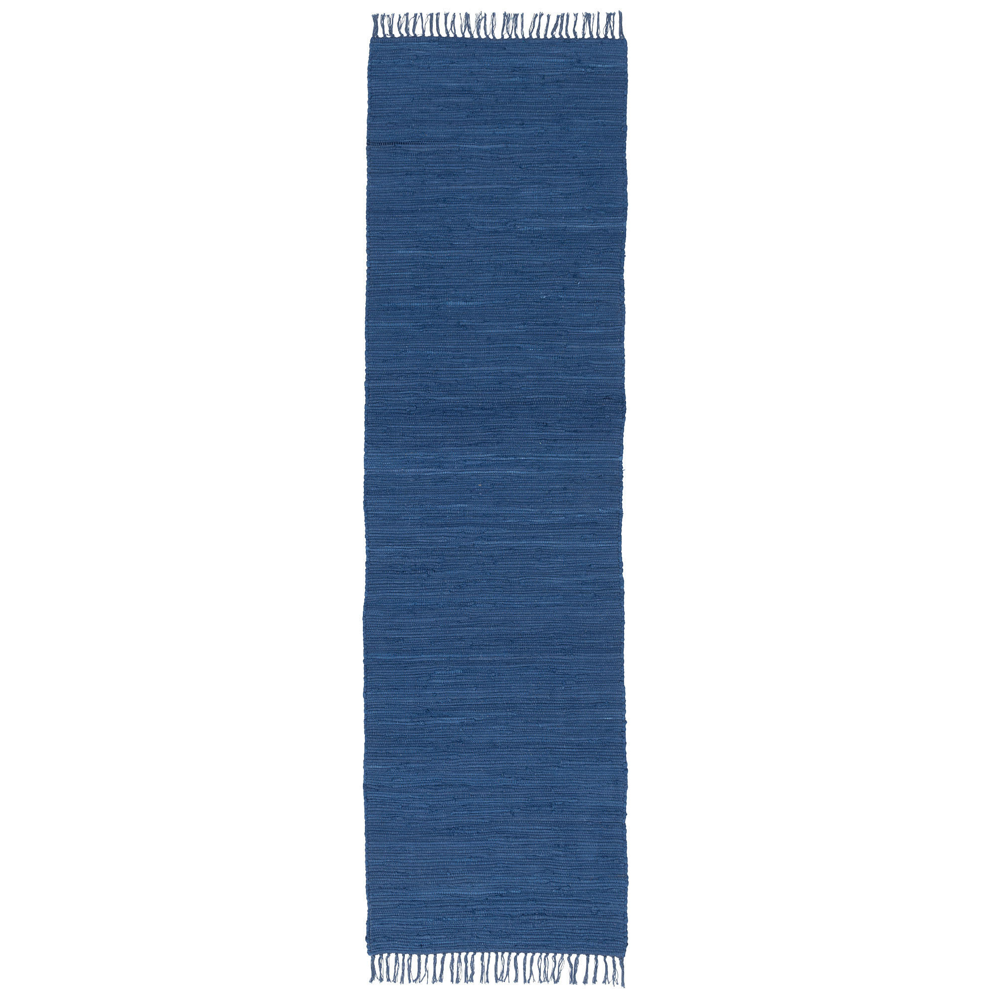 BAUMWOLLE NATUR TEPPICH LÄUFER JOLLY COTTON - Dunkelblau, Textil (70/140cm) - Pergamon