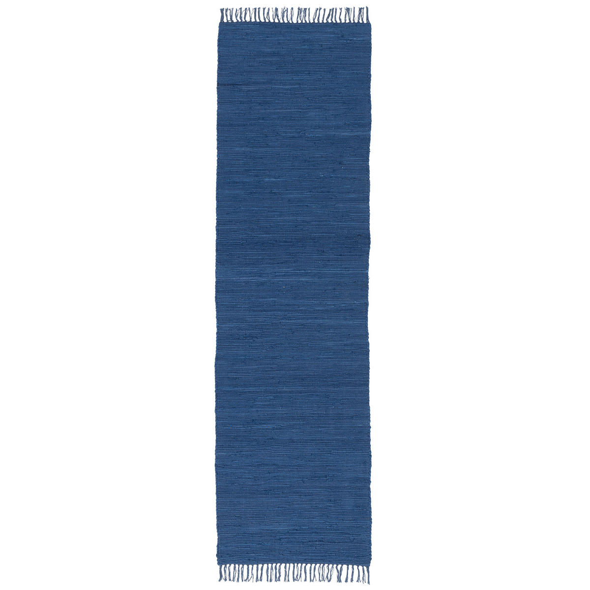 BAUMWOLLE NATUR TEPPICH LÄUFER JOLLY COTTON - Dunkelblau, Textil (70/250cm) - Pergamon