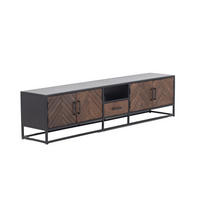 TV-SCHRANK Herringbone aus Mangoholz 250cm, natürlich - Braun, Holz (250/50/40cm) - Giga Meubel