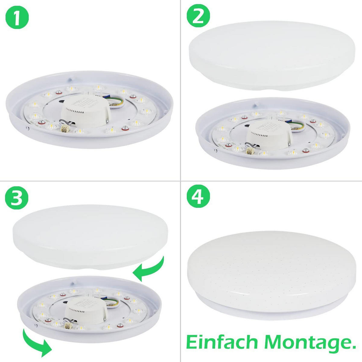 LED-DECKENLEUCHTE Milchstraße 21 cm - Weiß, Kunststoff (21/21/5cm) - Nettlife