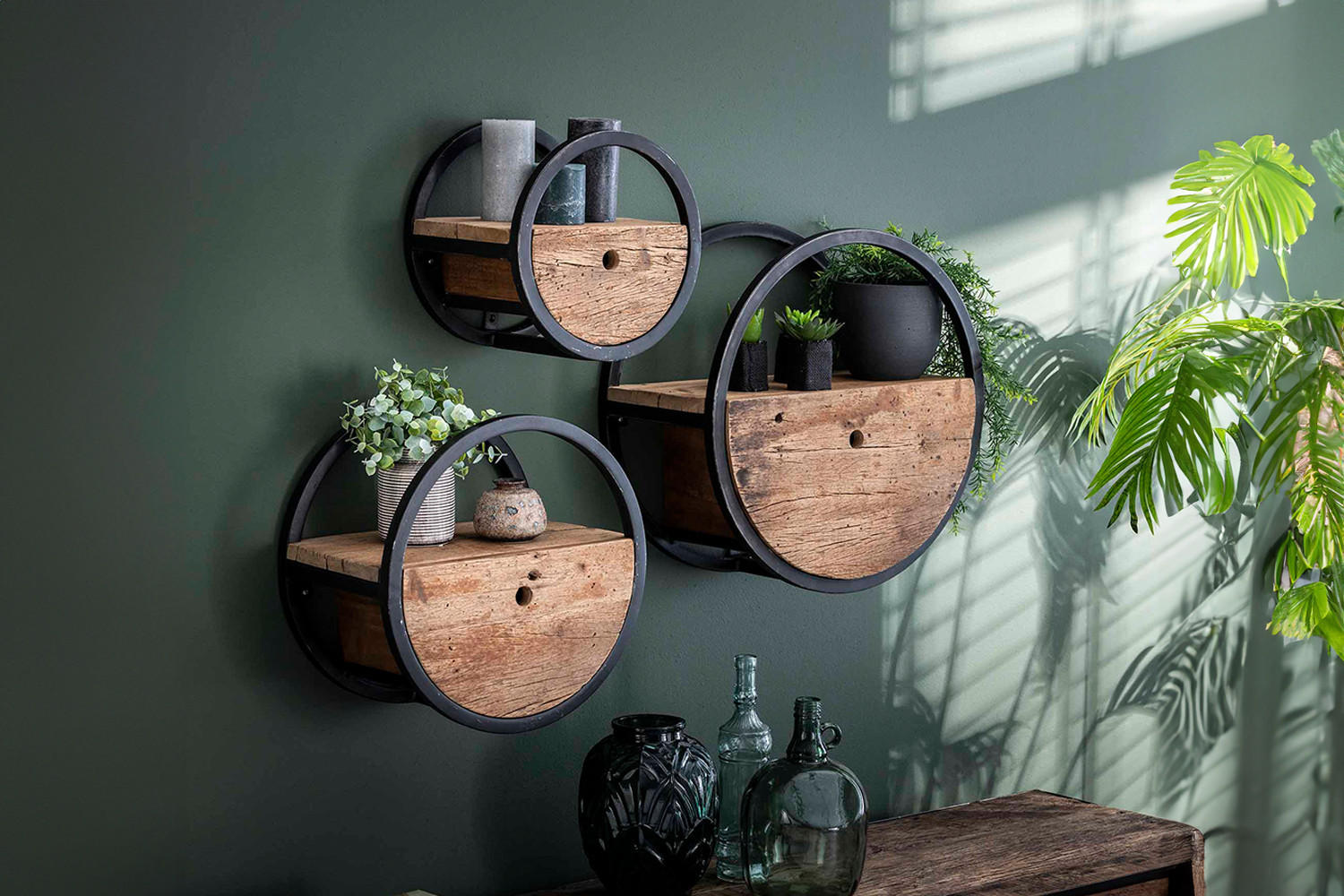 WANDREGAL RADEL Holz - Braun, Holz (40/40/25cm) - KAWOLA