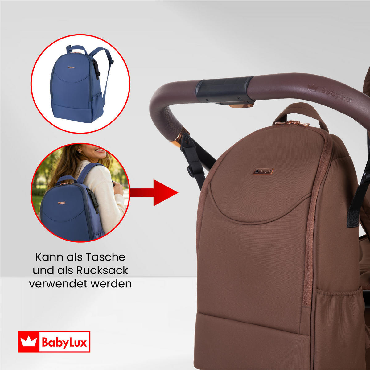 KINDERWAGEN Castor 4in1 Sapphire Babywanne, Reisebuggy, Autositz, Isofix Basis - Blau/Schwarz, Textil/Metall (58/98cm) - BabyLux