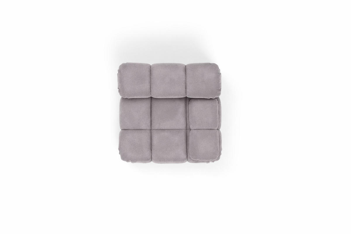 MODUL Seitlich, Für Modulares System, Stoff Salvador, Grau, Rechts, Selia - Grau, Holz (95/70/95cm) - Kaiser Möbel