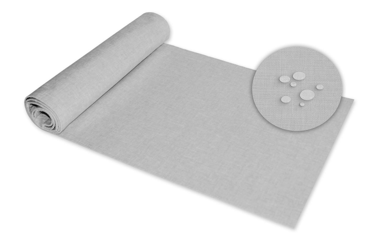 TISCHLÄUFER 40/100 cm Silber Leinenoptik - Silberfarben, Textil (40/100cm) - TiborTex