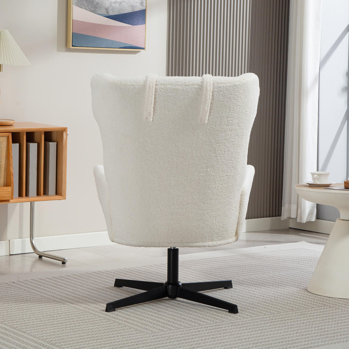 SESSEL Polyester Metall Cremeweiß - Weiß, Metall (74/102/86.5cm) - HOMCOM