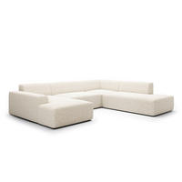 PANORAMASOFA Torino 5 Sitzplätze Beige - Beige, Holz (326/104/190cm) - Petits-meubles