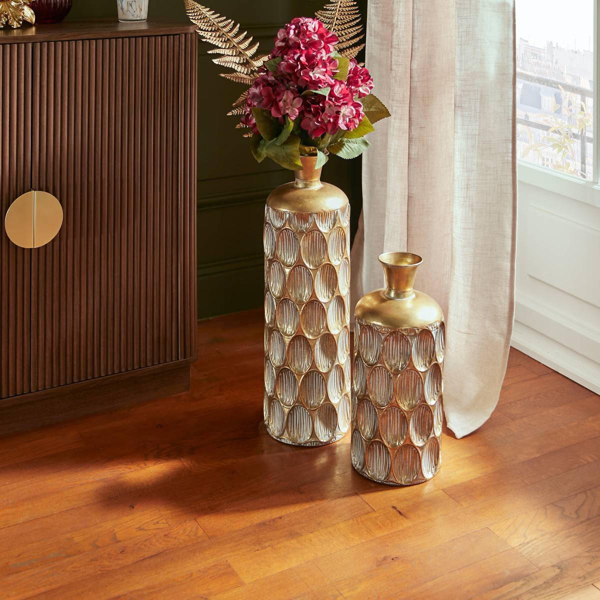METALLVASE goldfarben Belli 18/18/41 cm - Goldfarben, Metall (41cm) - Atmosphera Createur d´interieur