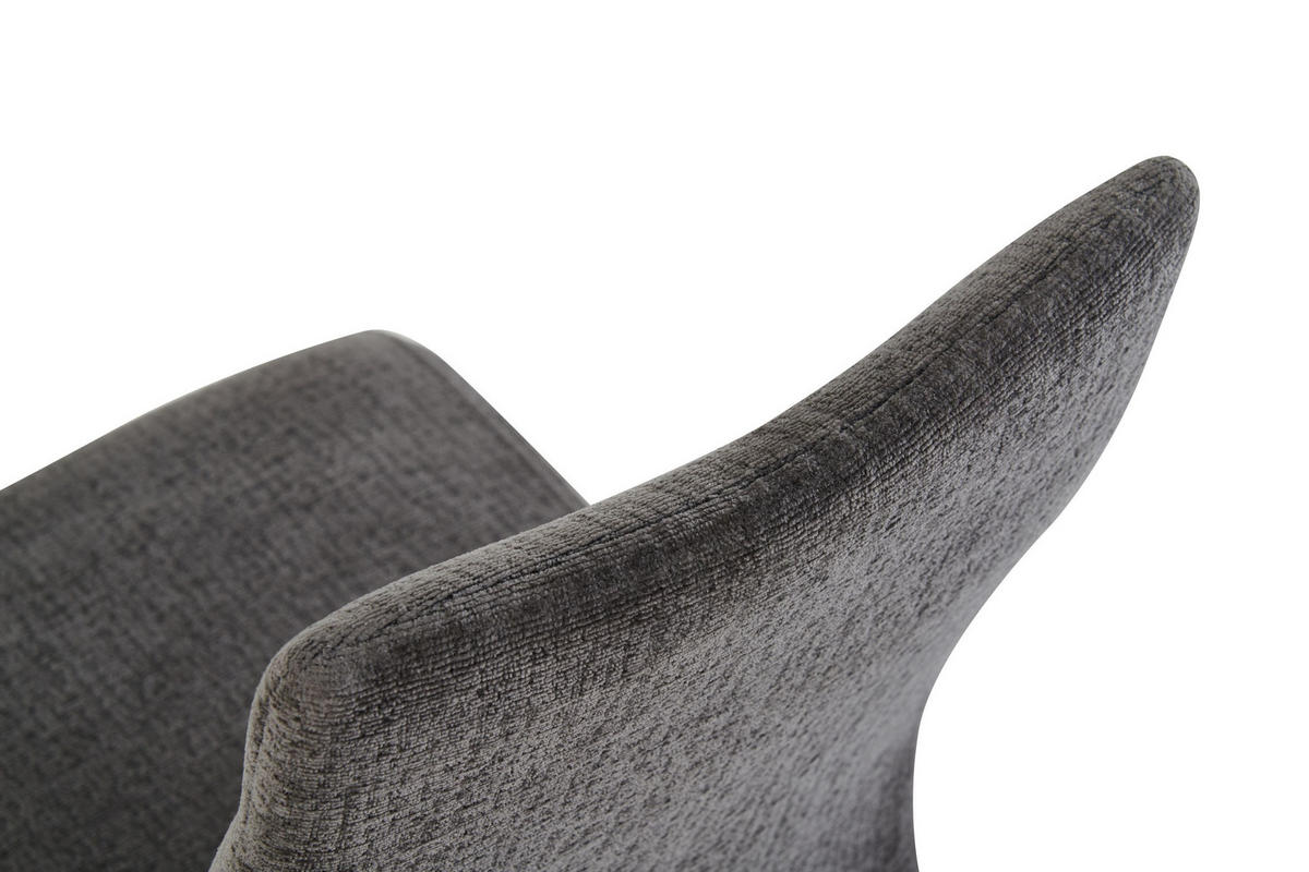 SCHWINGER-STUHL 2er Set Stockholm Stühle in Anthrazit - gemütliches Design - B/H/T: 43x98x59 cm - Anthrazit, Textil (59/98/43cm)