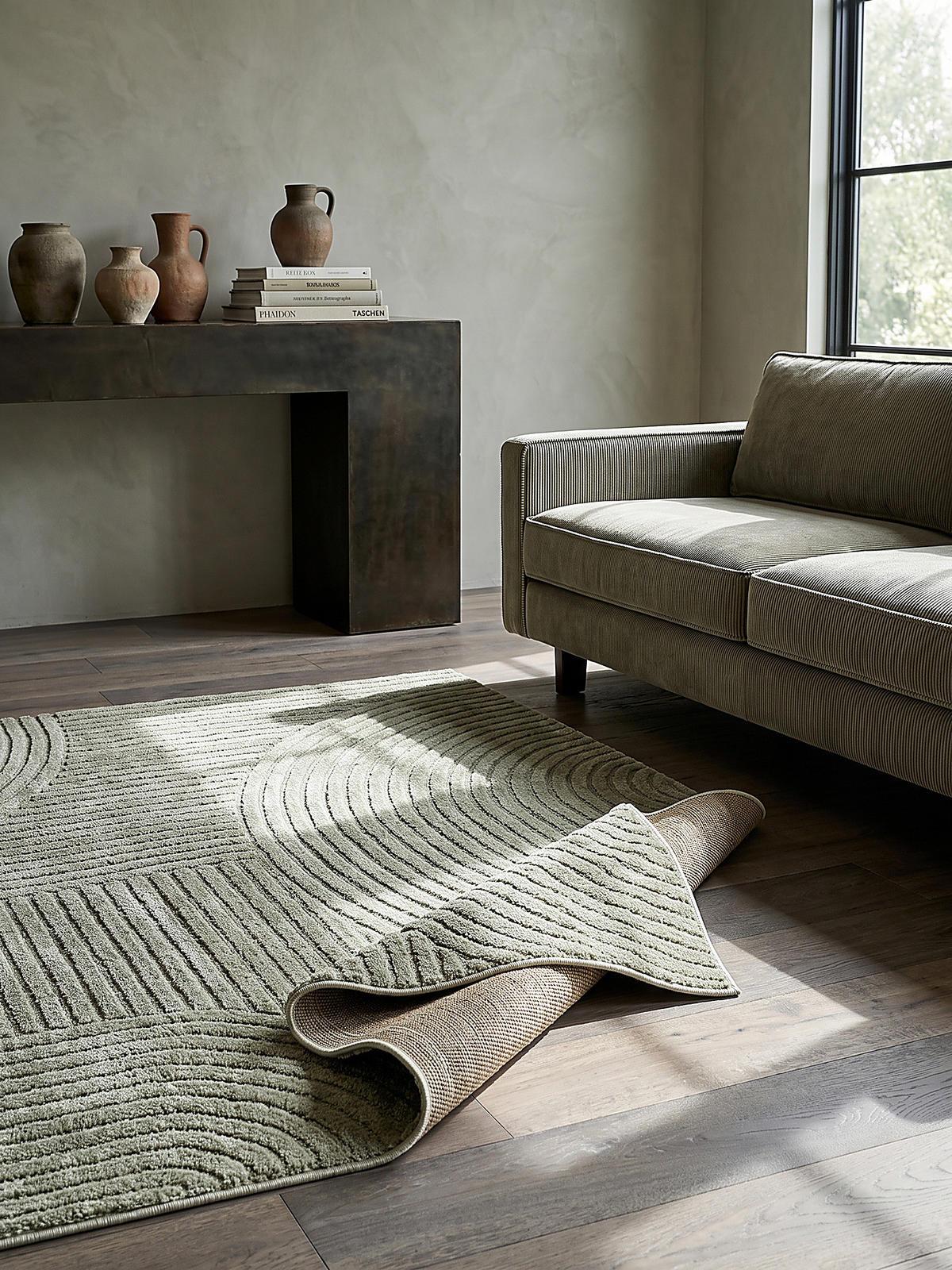 KURZFLORTEPPICH Geometrisch CETINA Polypropylen - Grün, Textil (240/340cm) - KADIMA DESIGN
