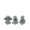 FIGUR P'TIT MAURICE SITZEND - Zement - Grau - 3er Set - Grau, Stein (26/42/42cm) - J-Line