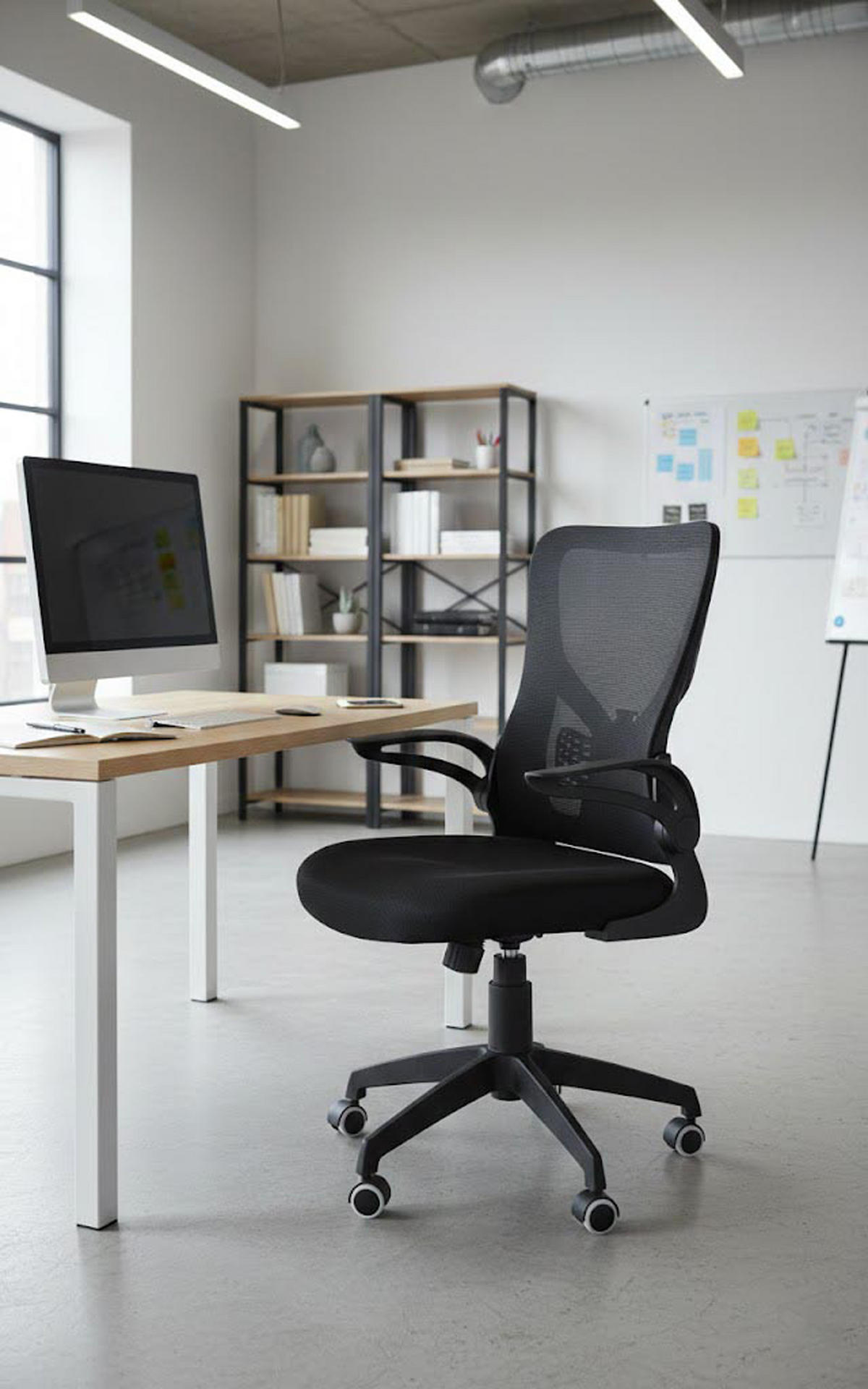 BÜROSTUHL Novar schwarz - Schwarz, Kunststoff/Metall (54/107/61cm) - TPFLiving