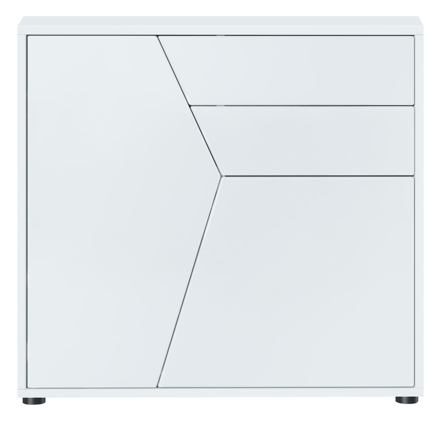 Vladon Kommode Weiß 79x74x36 cm