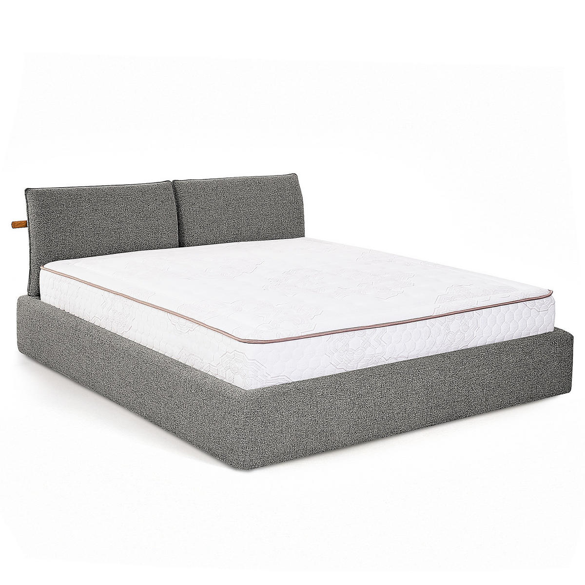 POLSTERBETT - Anthrazit, Textil (200/200cm) - home24