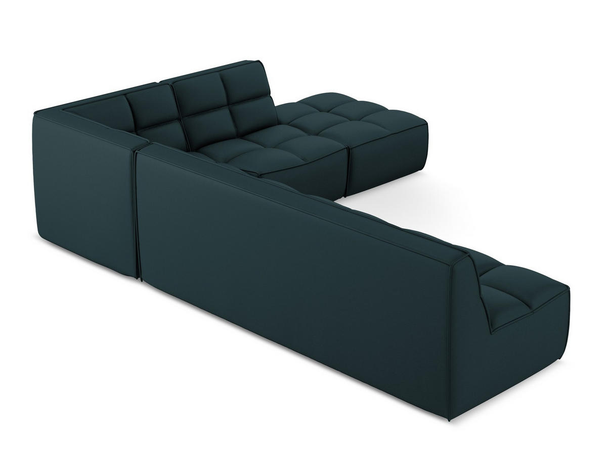 ECKSOFA Beidseitig Kunstleder Blau - Blau/Petrol, Leder/Kunststoff (308/258cm) - Makamii