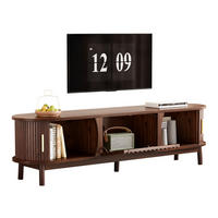 TV-LOWBOARD aus MDF 165x39,5x46 cm Braun mit Schiebetüren und Klapptür - Braun, Holzwerkstoff (165/46/39.5cm) - IVMEU
