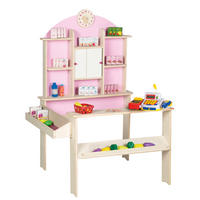 VERKAUFSSTAND mit Zubehör - Rosa, Holzwerkstoff (81/112/71cm) - Roba
