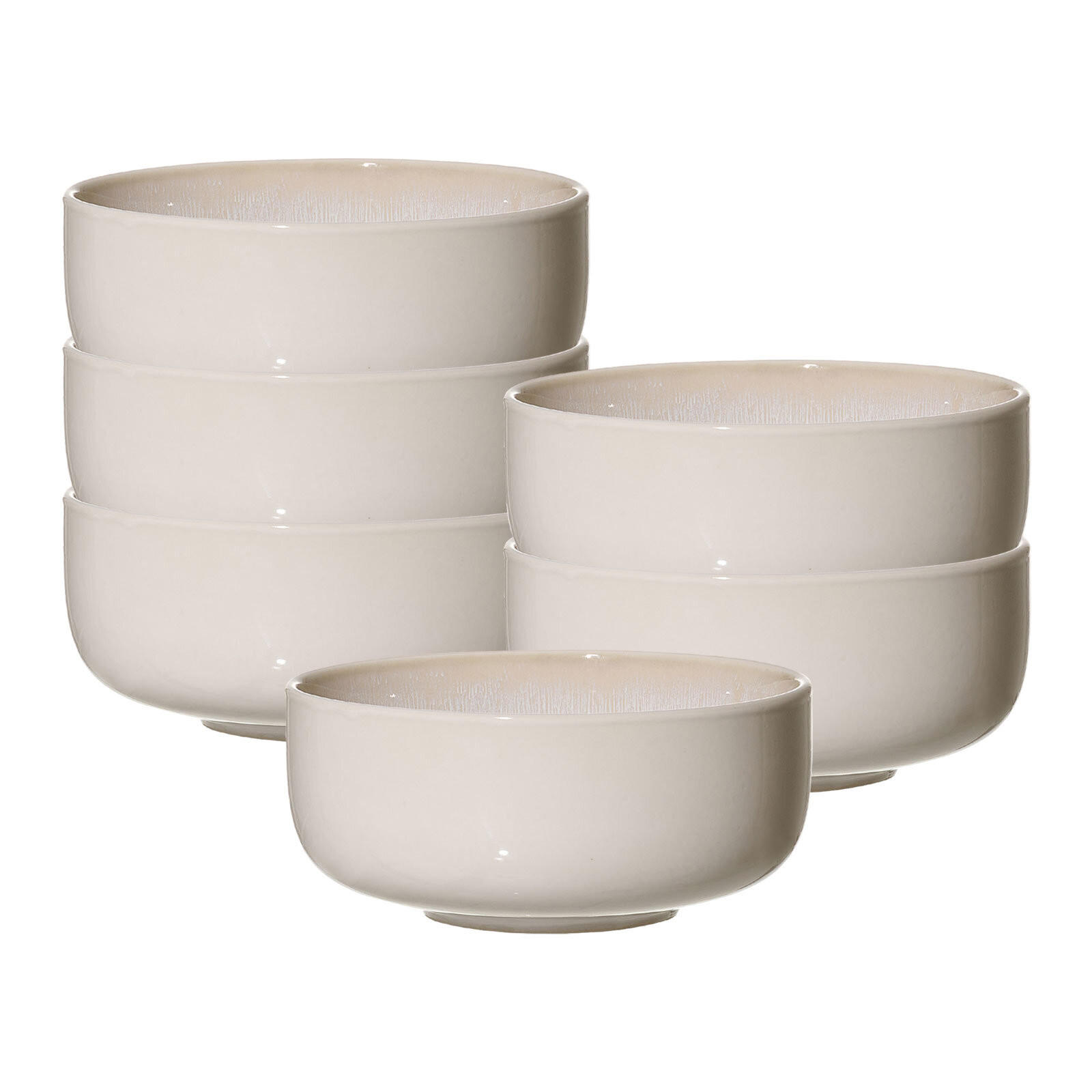 MÜSLISCHALEN Laredo beige ø 14,5 cm 6er Set - Beige, Keramik (14.5cm) - Ritzenhoff Breker