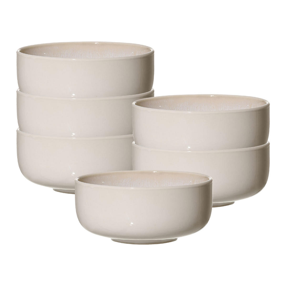 MÜSLISCHALEN Laredo beige ø 14,5 cm 6er Set - Beige, Keramik (14.5cm) - Ritzenhoff Breker