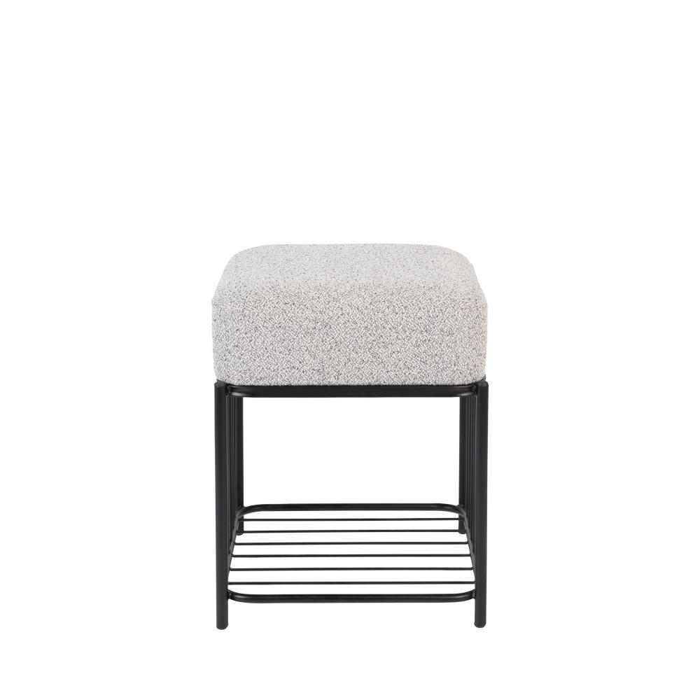 DESIGN-HOCKER - Heathergrau - Hellgrau/Grau, Textil (35/45/35cm) - Drawer