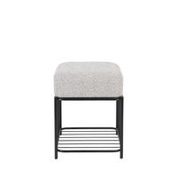 DESIGN-HOCKER - Heathergrau - Hellgrau/Grau, Textil (35/45/35cm) - Drawer