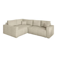 ROHOVÁ SEDAČKA ERONIS krémová - šedá/krémová, dřevo/textil (265/194cm) - MASSENO