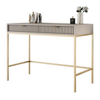 KONSOLENTISCH CORTADO GOLD T104 KASCHMIR - Beige, Holzwerkstoff (50/104/78cm) - Lookway