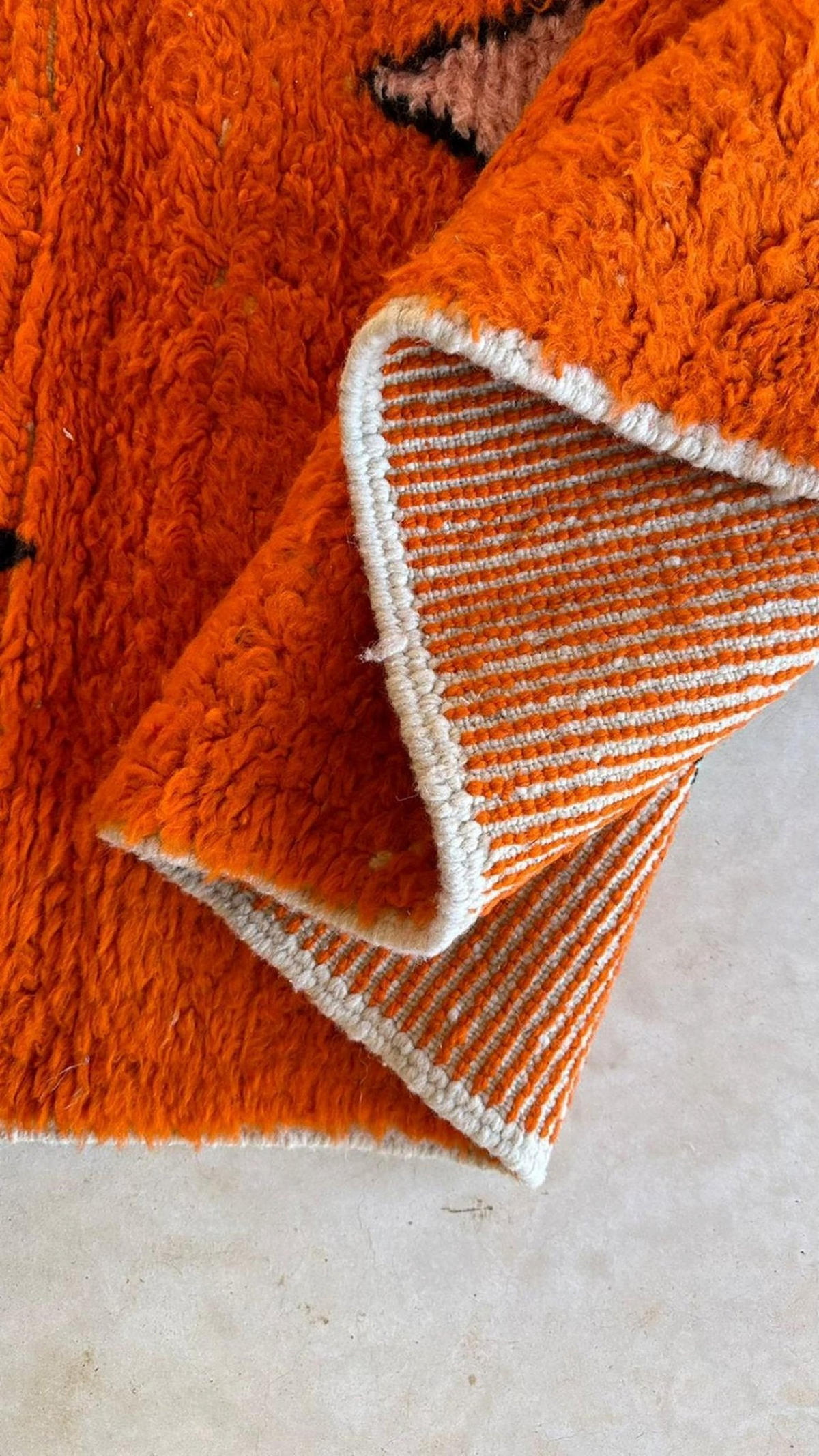 BERBERTEPPICH aus Marokko modern aus Wolle 250x 350 cm - Orange, Naturmaterialien (250/350cm) - AFK Living