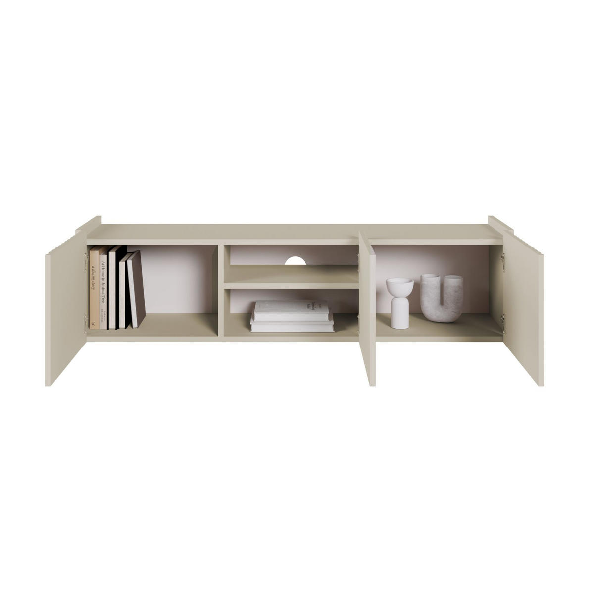 TV-HÄNGEBOARD Fiorra Greige 144 cm - Kaschmir, Holzwerkstoff (144/49/38.3cm) - Selsey