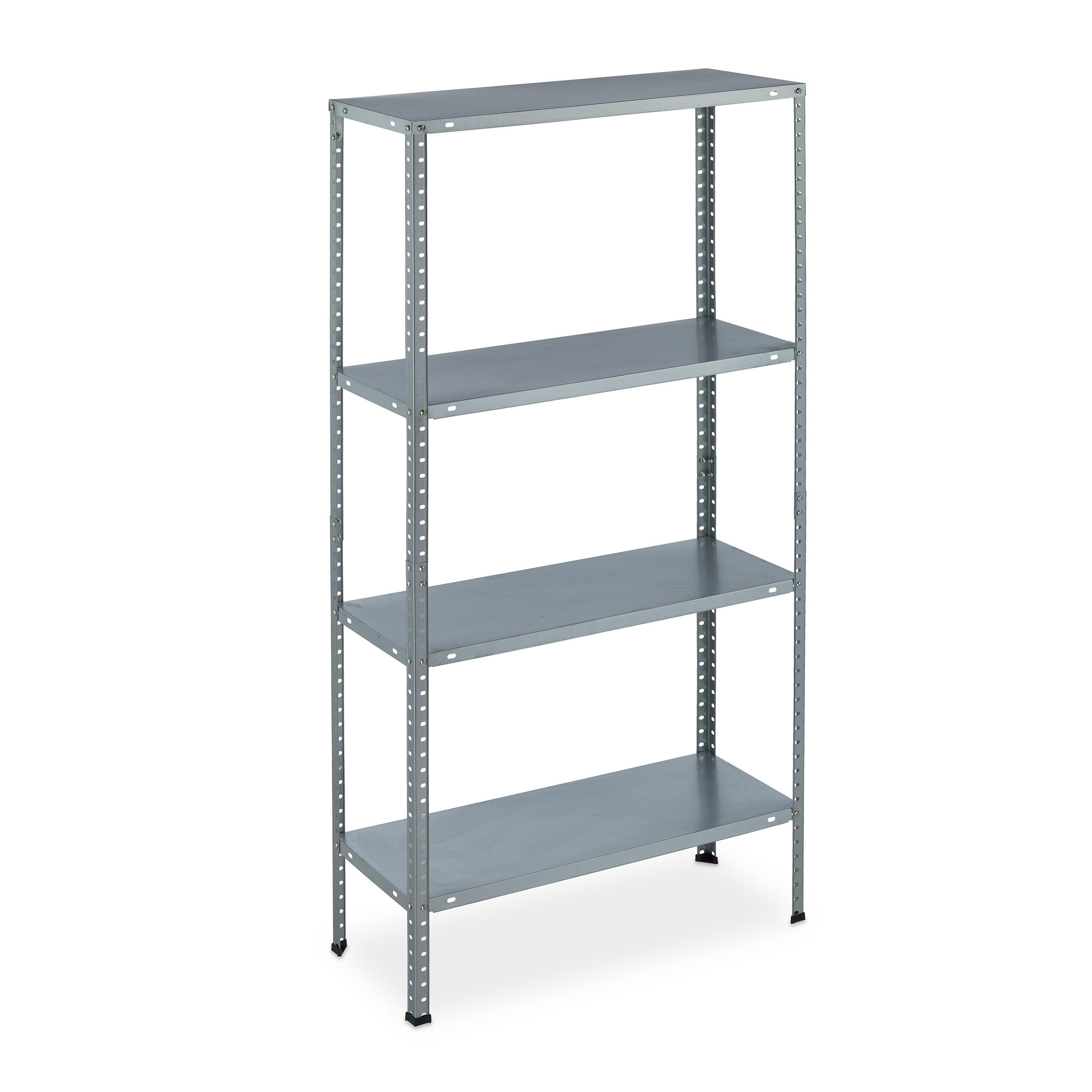 METALLREGAL - Silberfarben, Holzwerkstoff/Kunststoff (75.5/145/30cm) - Relaxdays