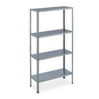 METALLREGAL - Silberfarben, Holzwerkstoff/Kunststoff (75.5/145/30cm) - Relaxdays