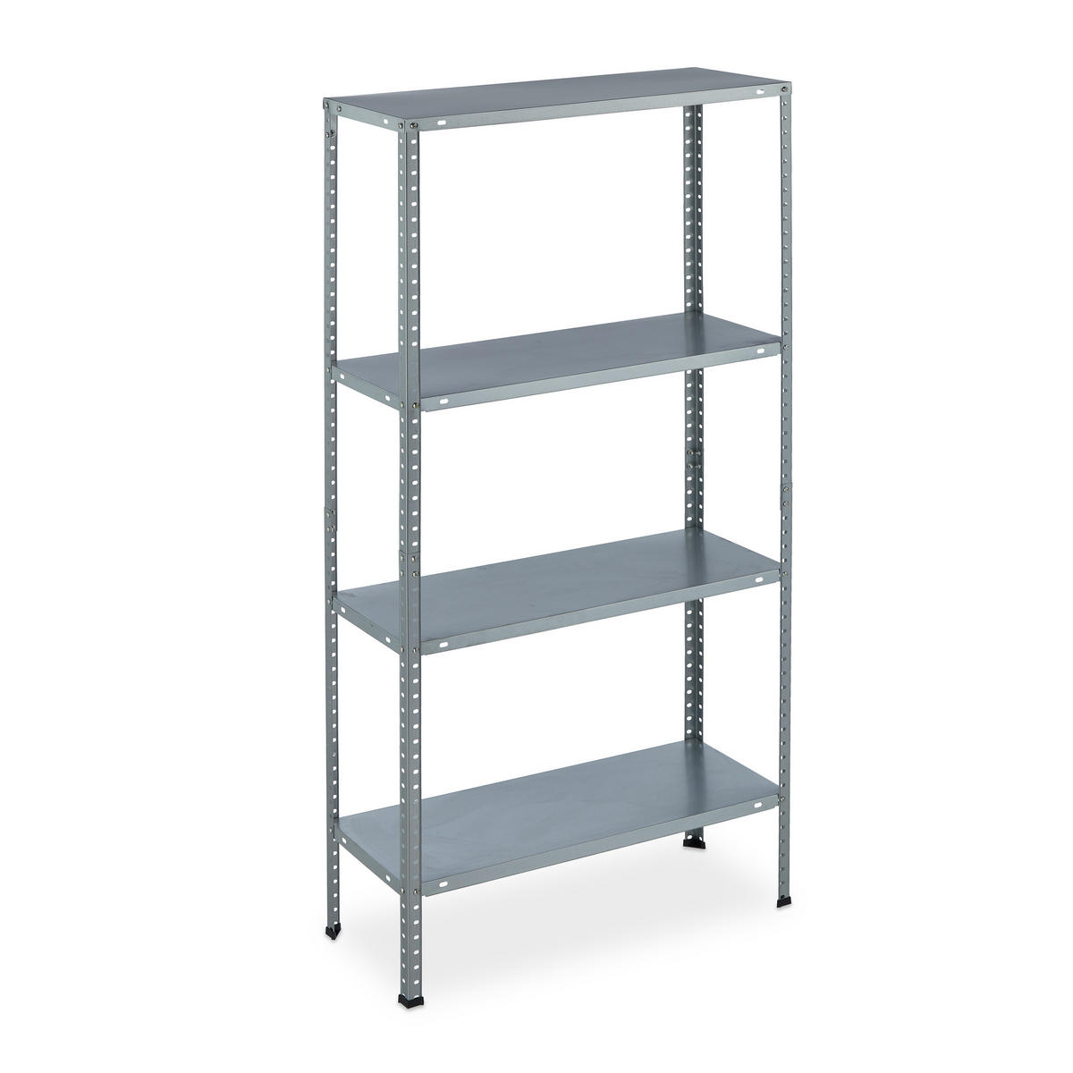 METALLREGAL - Silberfarben, Holzwerkstoff/Kunststoff (75.5/145/30cm) - Relaxdays