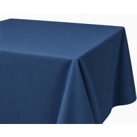 TISCHDECKE Leinenoptik 90/90 cm eckig blau - Blau, Kunststoff (90/90cm) - TiborTex
