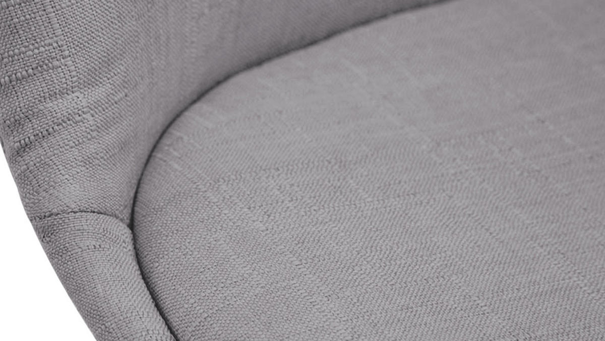 STUHL Stoff grau - Weiß/Grau, Holz/Textil (48/84/55cm) - CLP