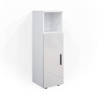 MIDISCHRANK Irma Weiß 30 x 95 cm - Weiß Hochglanz, Holzwerkstoff (30/95/30cm) - Vicco