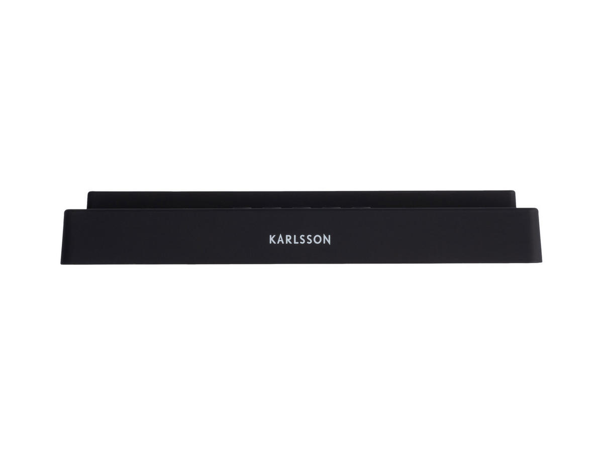 WECKER Bondone Flat LED - Schwarz - 16/6 cm - Schwarz, Kunststoff (16/6/16cm) - Karlsson