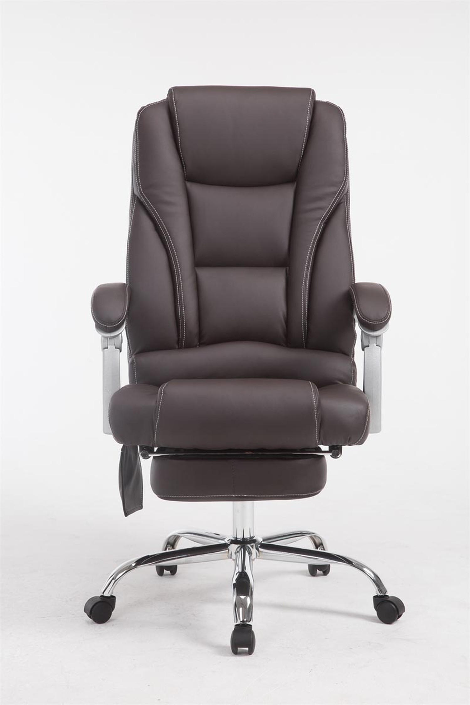 BÜROSTUHL Pacira-N, Kunstleder mit Massagefunktion Braun - Braun, Textil/Metall (68/127/64cm) - TPFLiving