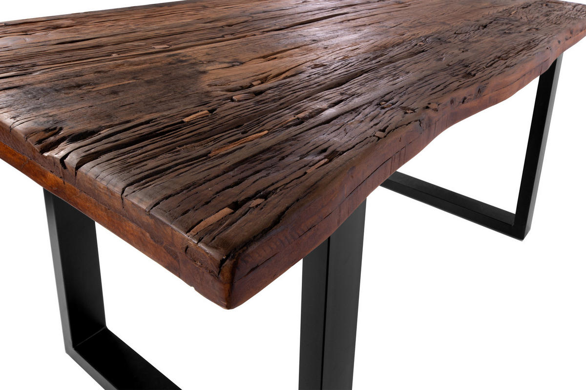 ESSTISCH RAMON - Nussbaumfarben/Schwarz, Holz/Holzwerkstoff (100/300/77cm) - SAM
