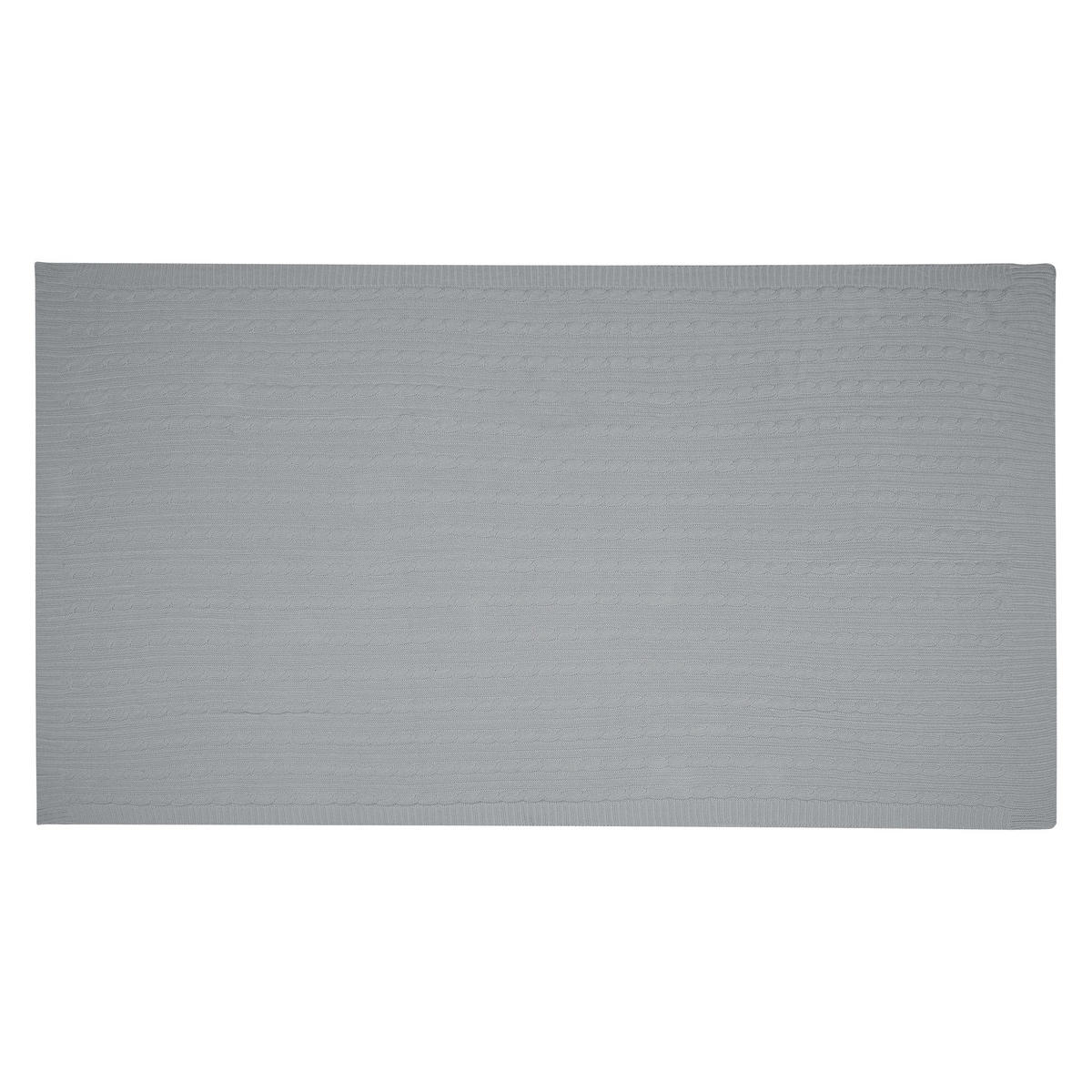 DECKE Hellgrau Anamur 180/110 cm - Hellgrau, Naturmaterialien/Textil (110/180cm) - Beliani