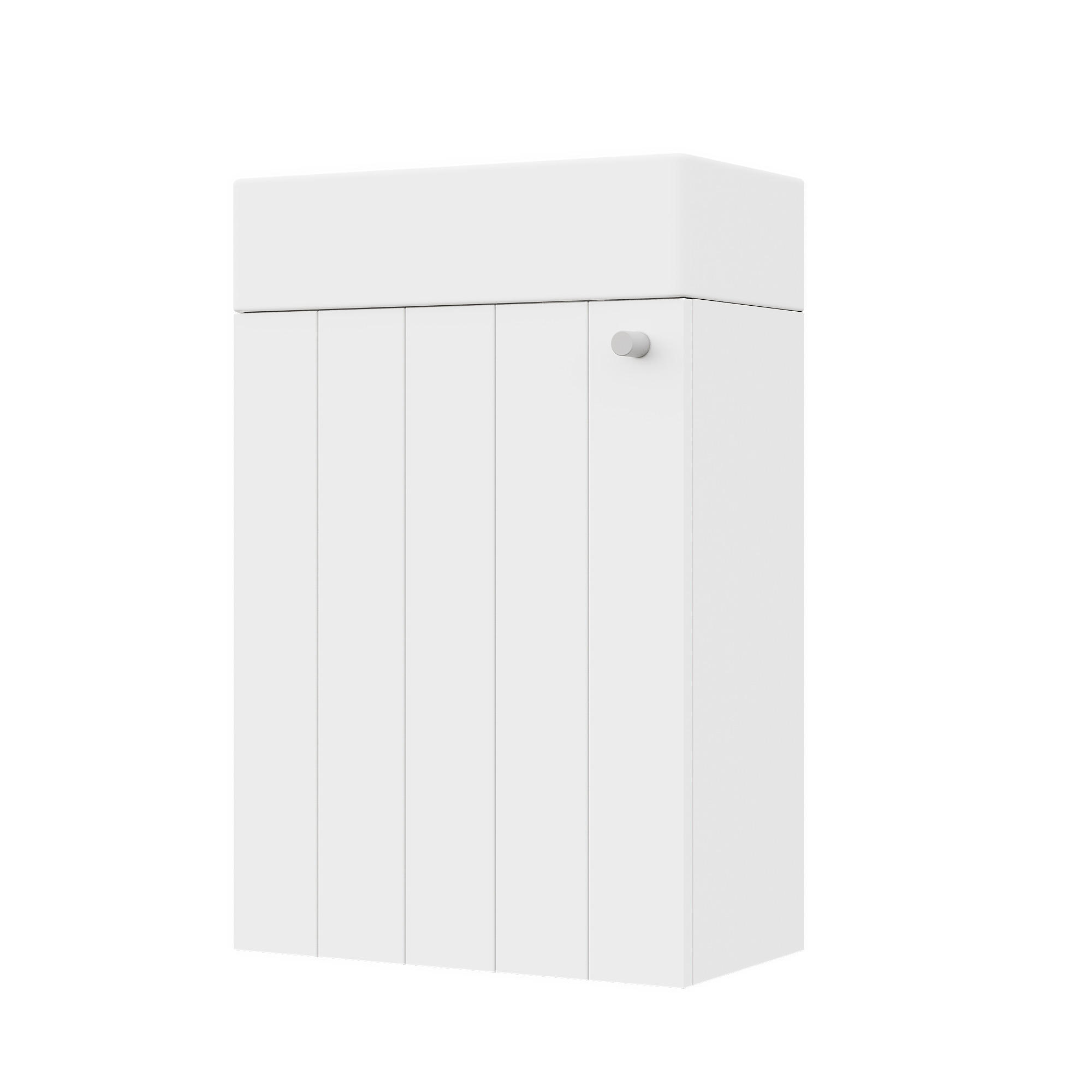 WASCHTISCHKOMBI 41/23/62.5 cm Weiß mit 1 Schranktür und Soft-Close-Mechanismus, ohne Wasserhahn - Weiß, Holz/Holzwerkstoff (23/62.5/41cm) - Oxeza