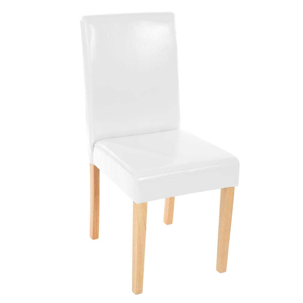 ESSZIMMERSTUHL Weiß, Braun 4er-Set - Weiß/Braun, Textil (43/90/56cm) - MCW