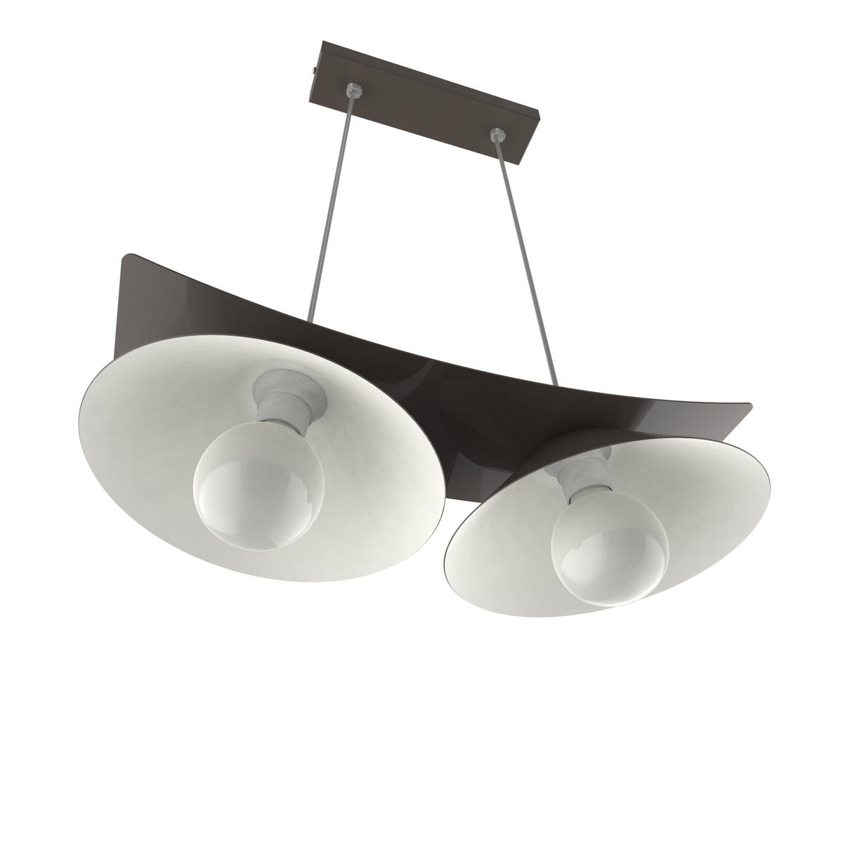 HÄNGELEUCHTE Miller X2 - Graubraun, Metall (70/25/16cm) - Lumicom