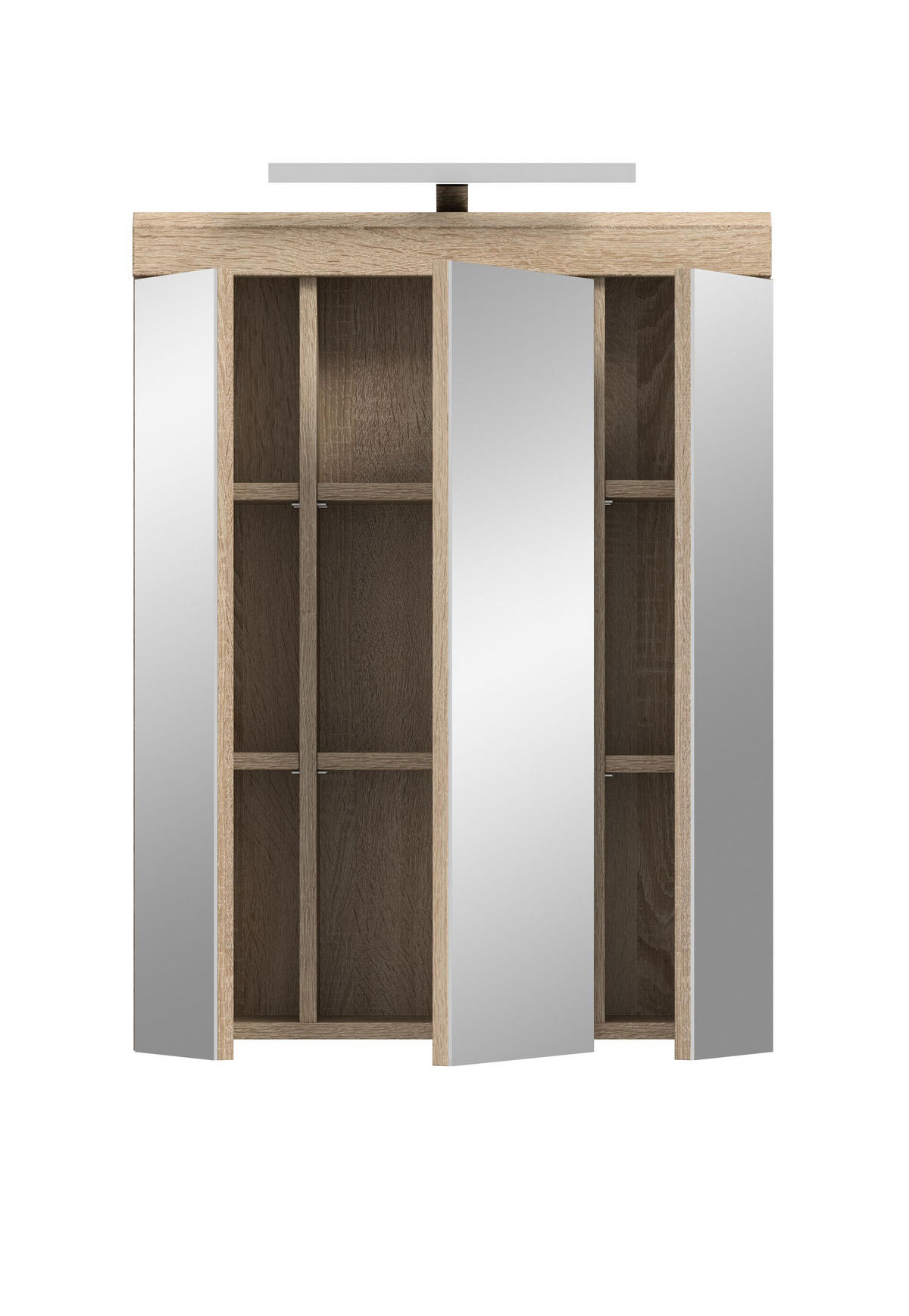 SPIEGELSCHRANK inkl. Beleuchtung LAMBADA (B/H/T: ca. 60/79/18 cm) in Sonoma Eiche hell Nachbildung - Sonoma Eiche, Holzwerkstoff (60/79/18cm)