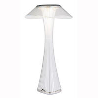 LED TISCHLEUCHTE Ambra Silber Chrom - Silberfarben, Kunststoff (15.1/15.1/27.4cm) - Globo Lighting