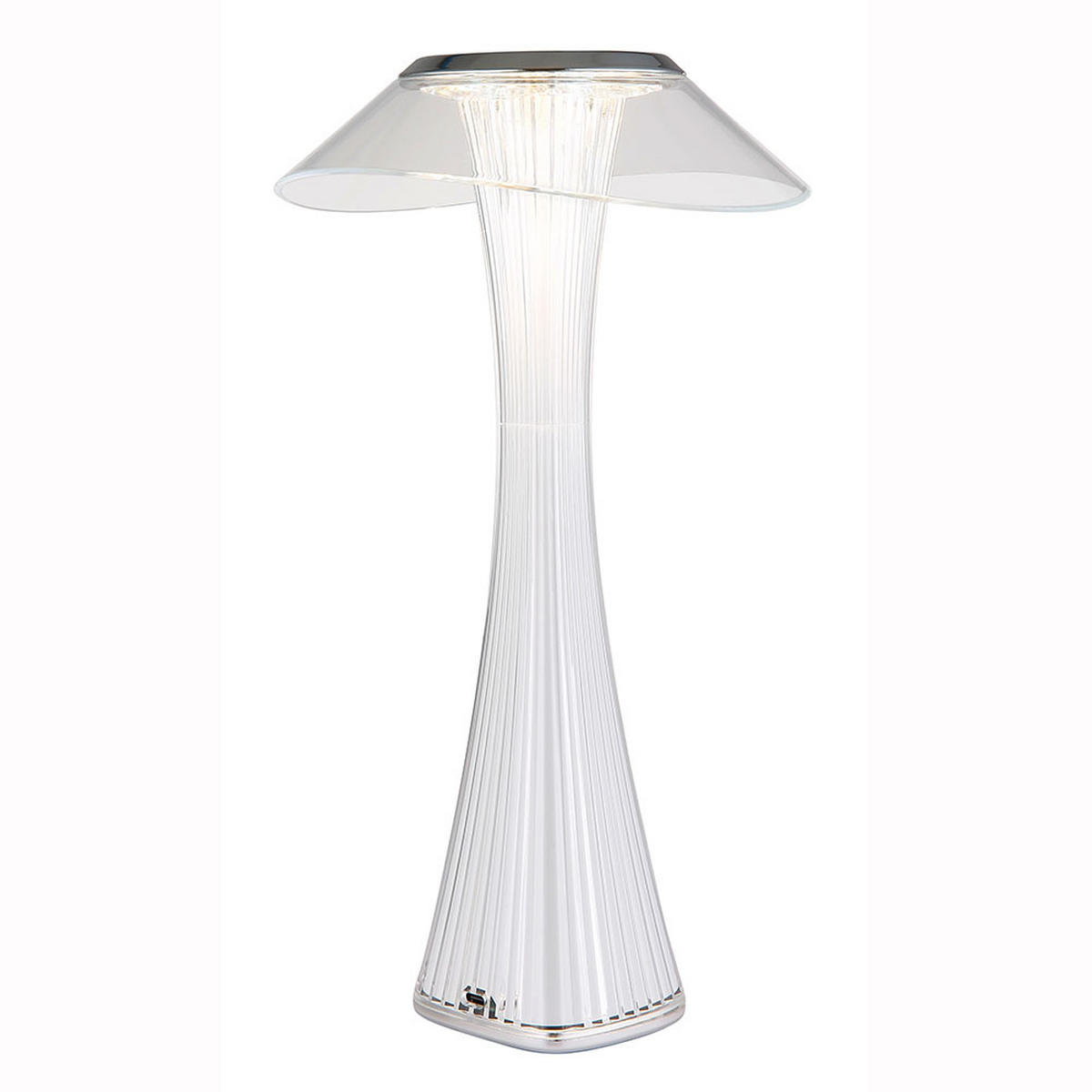 LED TISCHLEUCHTE Ambra Silber Chrom - Silberfarben, Kunststoff (15.1/15.1/27.4cm) - Globo Lighting