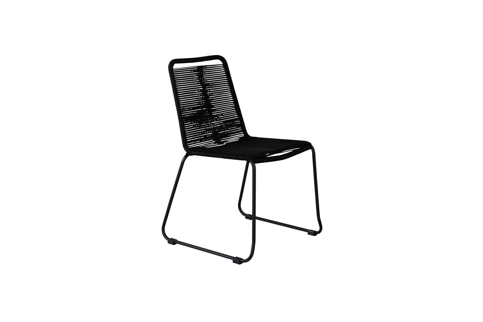 GARTENSTUHL 2er Set Schwarz - Schwarz, Holzwerkstoff (57/86/59cm) - ebuy24
