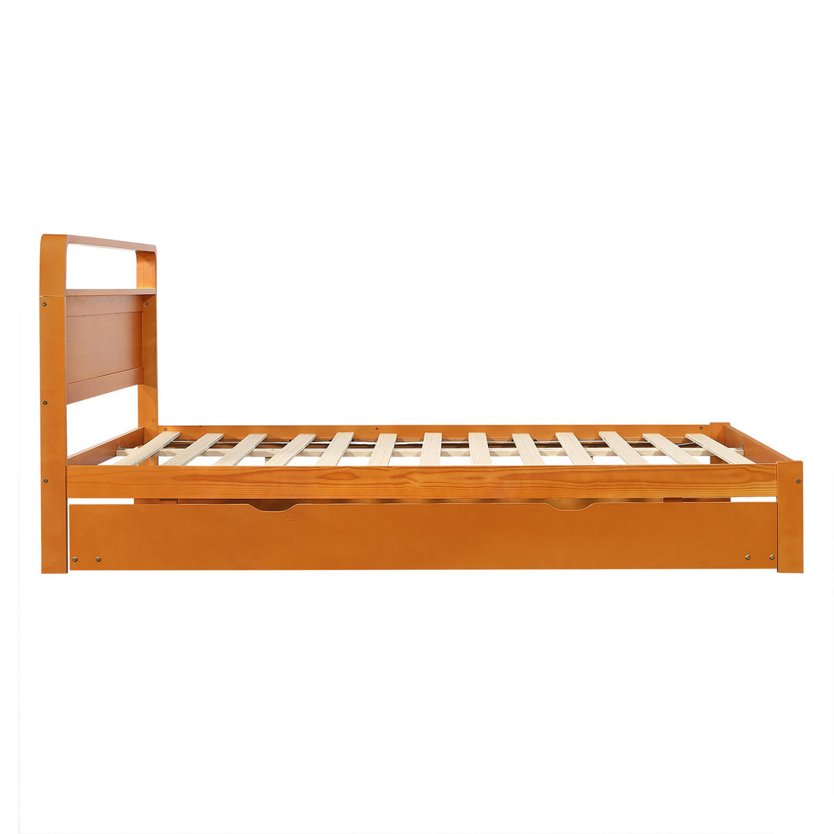 HOLZBETT 140/200 cm DE-32713 mit Ausziehbett Natur - Naturfarben, Holz (140/200cm) - ComfortXL