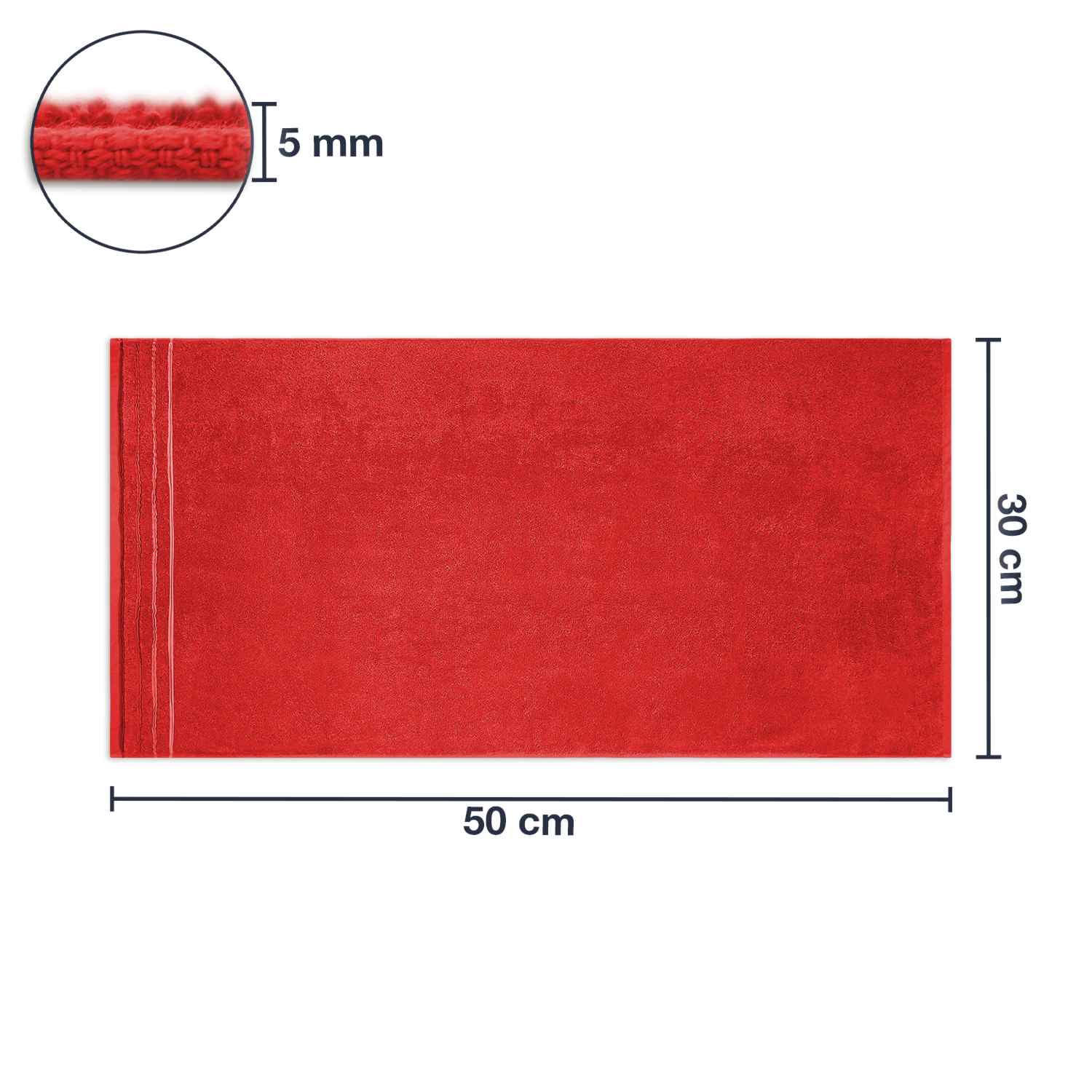 GÄSTETUCH JASMINA - Rot, Textil (30/50cm) - WohnDirect