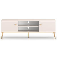 TV-LOWBOARD Selgin Greige 160 cm - Taupe/Goldfarben, Holzwerkstoff/Metall (160/53/39.7cm) - Selsey
