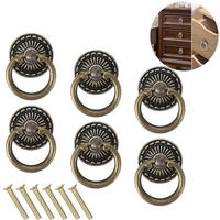 SCHRANKKNOPF Vintage 6er-Set - Goldfarben, Metall (4.8/2/3.5cm)