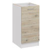 KÜCHENUNTERSCHRANK D40 eiche bordeaux - Bordeaux, Holzwerkstoff (40/82/44cm) - roe furniture
